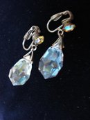 CLIP-ON CRYSTAL/RHINESTONE DROP EARRINGS