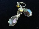 CLIP-ON CRYSTAL/RHINESTONE DROP EARRINGS