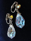 CLIP-ON CRYSTAL/RHINESTONE DROP EARRINGS