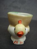 ANTIQUE FIGURAL EGG CUP - CURIOUS CHICK