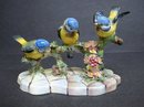 ADDERLEY COMPOSITION of 3 BIRDS & FLOWERS