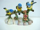 ADDERLEY COMPOSITION of 3 BIRDS & FLOWERS