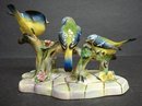 ADDERLEY COMPOSITION of 3 BIRDS & FLOWERS