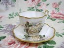 Beautiful ENGLISH CHINA CUP and SAUCER WHITE ROSE