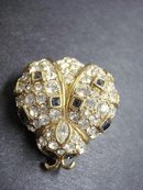 JACKIE ORR RHINESTONE LADY BUG BROOCH