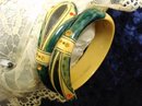 MAGICAL PAINTED JEWELLED BAKELITE BRACELET