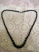 CLASSY VICTORIAN *FRENCH JET* GLASS BEADS
