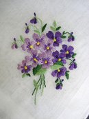 HANKIE-EMBROIDERY-PURPLE VIOLETS