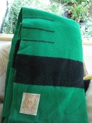 LOVELY GREEN HUDSON BAY 3 1/2 POINT- 100% WOOL