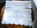VINTAGE BLUE EMBROIDERY & CUTWORK RUNNER