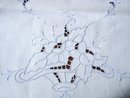 VINTAGE BLUE EMBROIDERY & CUTWORK RUNNER