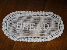 VINTAGE HAND CROCHET LACE TRAY LINER