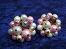 BEAUTIFUL VINTAGE FAUX PEARL CLIP-ON EARRINGS
