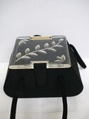 FABULOUS BLACK & CARVED LUCITE PURSE - BAG