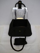 FABULOUS BLACK & CARVED LUCITE PURSE - BAG