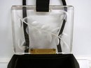 FABULOUS BLACK & CARVED LUCITE PURSE - BAG