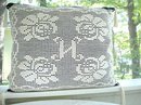 LOVELY CROCHET FILET LACE DECORATIVE PILLOW