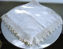 LOVELY ANTIQUE HAND MADE LACE BORDER DAMASK