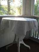 MADEIRA TABLECLOTH *WHITE on WHITE EMBROIDERY & CUTWORK