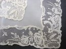 SOFT PINK SILK & WIDE LACE WEDDING HANKIE