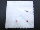 HANKIE - HAND EMBROIDERY - ROSEBUDS