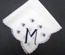 HANKIE - HAND EMBROIDERY - MONOGRAM M