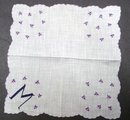 HANKIE - HAND EMBROIDERY - MONOGRAM M