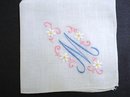 HANKIE - HAND EMBROIDERY - MONOGRAM M