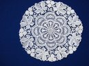 ANTIQUE FRENCH NET&CHEMICAL LACE ROUND