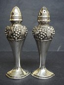 ART DECO SILVER PLATE SALT&PEPPER SHAKERS