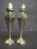 ART DECO SILVER PLATE SALT&PEPPER SHAKERS