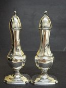 ART DECO SILVER SALT&PEPPER SHAKERS