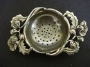 ART NOUVEAU TEA STRAINER - FLORAL HANDLES