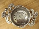 ART NOUVEAU TEA STRAINER - FLORAL HANDLES