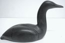 SIGNED ESKIMO INUIT STONE CARVING - LOON
