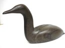 SIGNED ESKIMO INUIT STONE CARVING - LOON