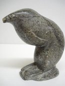 ESKIMO INUIT STONE CARVING - STANDING SEAL