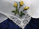 HANKIE - YELLOW ROSEBUDS EMBROIDERY