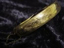 OLD HINGED BANGLE BRACELET - FLORAL DETAIL
