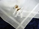 PRETTY HANKIE - BEAUTIFUL DOG - EMBROIDERY