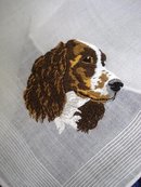 LOVELY HANKIE - EMBROIDERY - DARLING DOG
