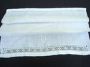 VICTORIAN WHITE TOWEL - LACE & MONOGRAM