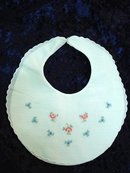 PRETTY BIB for BABY - PETIT POINT EMBROIDERY