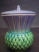 LOVELY FIGURAL JAM POT - SCOTTISH THISTLE