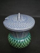LOVELY FIGURAL JAM POT - SCOTTISH THISTLE