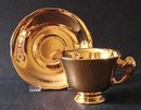ROYAL WINTON TEACUP & SAUCER - GOLD