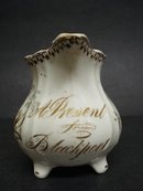 OLD BROWN TRANSFERWARE JUG