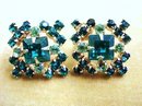 VINTAGE RHINESTONE SCREWBACK EARRINGS