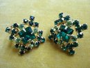 VINTAGE RHINESTONE SCREWBACK EARRINGS