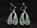 LOVELY RHINESTONE SCREWBACK EARRINGS